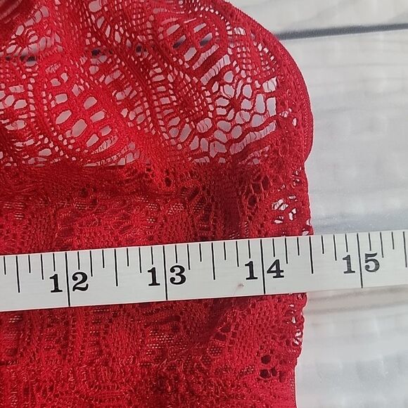 Dkny Red Lace Camisole Top Womens Size L - Picture 9 of 10
